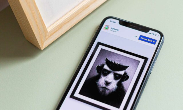 E-Paper Bilderrahmen mit App Anbindung - Paperlesspaper epaper (Rahmen: weiß) – Bild 3